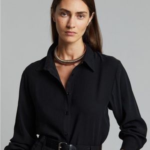 The Frankie Shop Fauna Shirt in Asphalt - Size S